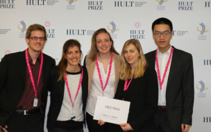 The HEC Paris team at the Hult Prize regional finals in London (© Hult Prize)