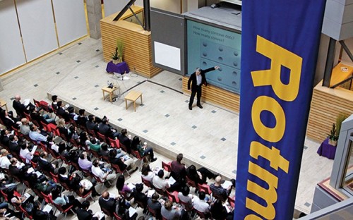 MBA Life: Students sit in a talk at Rotman School of Management in Toronto