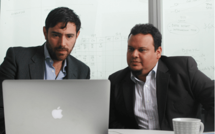 Leo Castellanos, left, with fellow EMBA alumnus and co-founder Alfredo Ramirezm