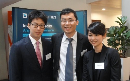 Chris Wong (centre) with CEIBS classmates. He chose CEIBS because he wants to make a career in China