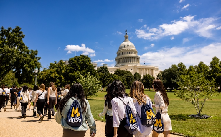 The Michigan Ross MBA class of 2026 enters the program with an average of six years of work experience © Michigan Ross Facebook