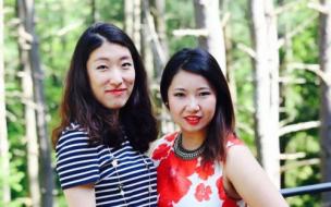 Lu Li (left) and Vickie Gu (right), two of the co-chairs of the Tuck Luxury and Retail Club