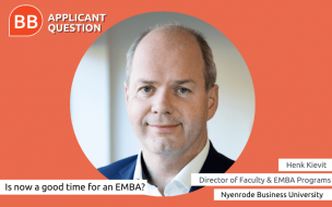 Henk Kievit of Nyenrode Business University in the Netherlands tackles this week's Applicant Question