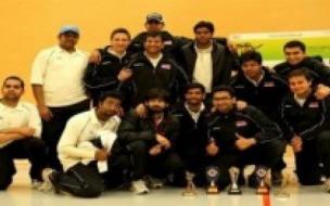 Sports Committee VP Shaurya Aggarwal (front row, second from left) has helped organize participation the MBAT and the 2012 Cranfield Cricket League
