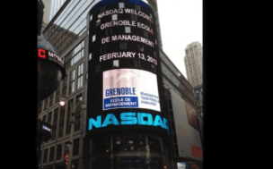 Grenoble students visited the NASDAQ offices in New York - and got a warm welcome!