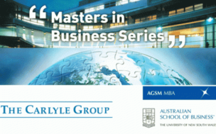 AGSM's Masters of Business speaker series gives studnets an insight into how people think at the top of the businesses they hope to join