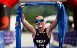 Camille Sénéclauze, who lives with MS, is representing France in the triathlon at the Paralympic Games ©Théo Gomez (puurfilm)